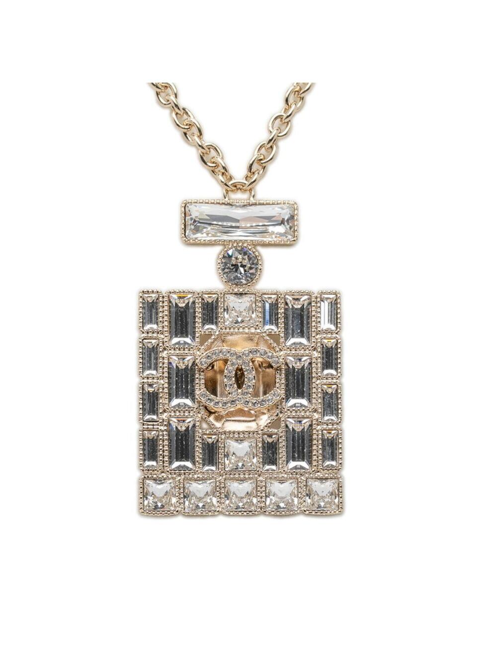 Chanel Cc Logo Chain Pendant Necklace #288059C16B
